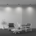 Planet - Black LED Flush Ø 12 cm 4000 K