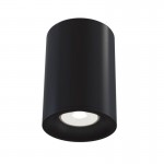 Slim - Surface-Mounted Black Cylindrical Spotlight