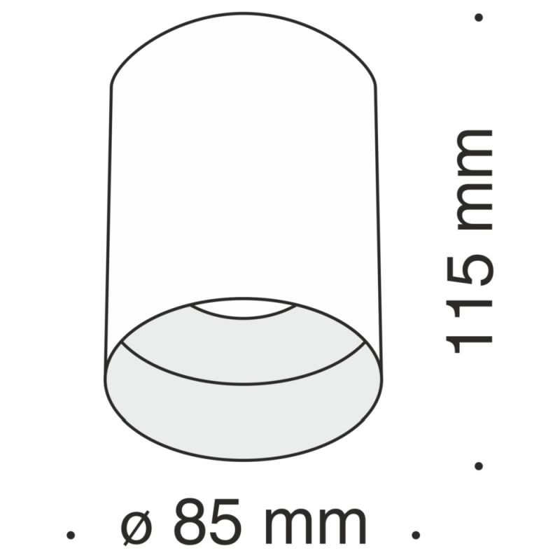 Maytoni-C014CL-01B - Slim - Surface-Mounted Black Cylindrical Spotlight Ø 8.5 cm