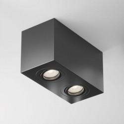 Atom - Adjustable Surface-Mounted Black Twin Spotlights