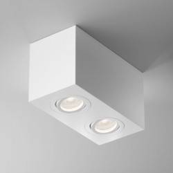 Atom - Adjustable Surface-Mounted White Twin Spotlights