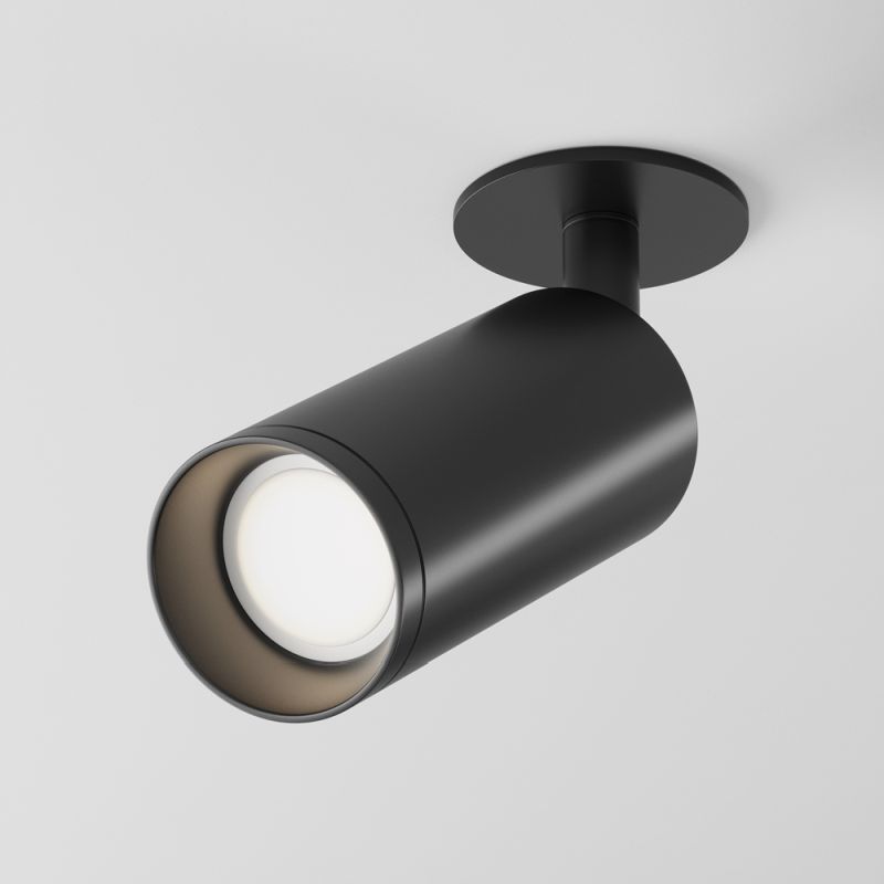 Maytoni-C018CL-01B - Focus - Adjustable Black Recessed Spotlight Ø 6 cm