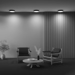Zon - Black LED Flush with White Diffuser Ø 30 cm 3000K Zon - Black LED Flush with White Diffuser Ø 30 cm 3000K