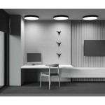Zon - Black LED Flush with White Diffuser Ø 40 cm 4000K Zon - Black LED Flush with White Diffuser Ø 40 cm 4000K