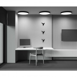 Zon - Black LED Flush with White Diffuser Ø 40 cm 4000K Zon - Black LED Flush with White Diffuser Ø 40 cm 4000K
