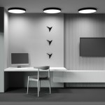Zon - Black LED Flush with White Diffuser Ø 60 cm 3000K Zon - Black LED Flush with White Diffuser Ø 60 cm 3000K