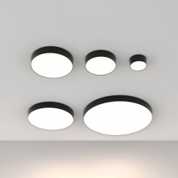 Zon - Black LED Flush with White Diffuser Ø 60 cm 4000K Zon - Black LED Flush with White Diffuser Ø 60 cm 4000K