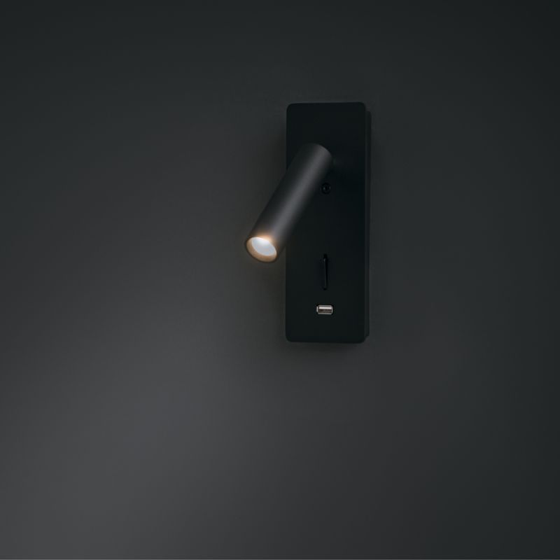 Maytoni-C041WL-L3B3K - Mirax - Black LED Reading Light with USB