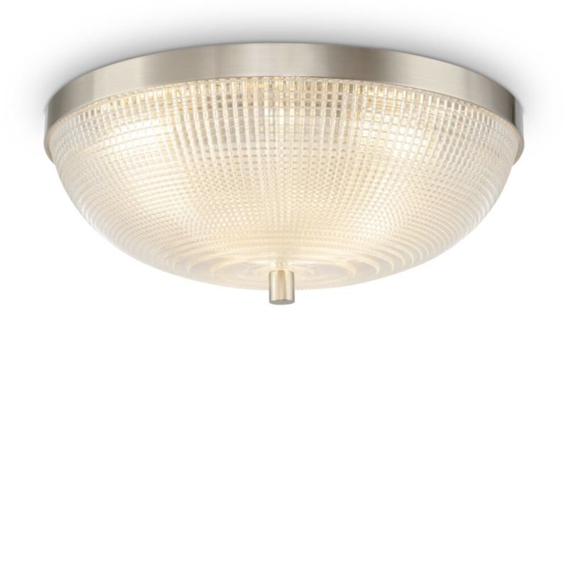 Ceiling Lights - Coupe - Textured Glass & Nickel 3 Light Flush Maytoni-C046CL-03N - Coupe - Textured Glass & Nickel 3 Light Flush