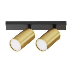 Focus S - Adjustable Black & Matt Gold 2 Spotlights Focus S - Adjustable Black & Matt Gold 2 Spotlights