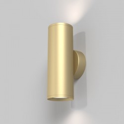 Focus S - Matt Gold 2 Light Wall Lamp