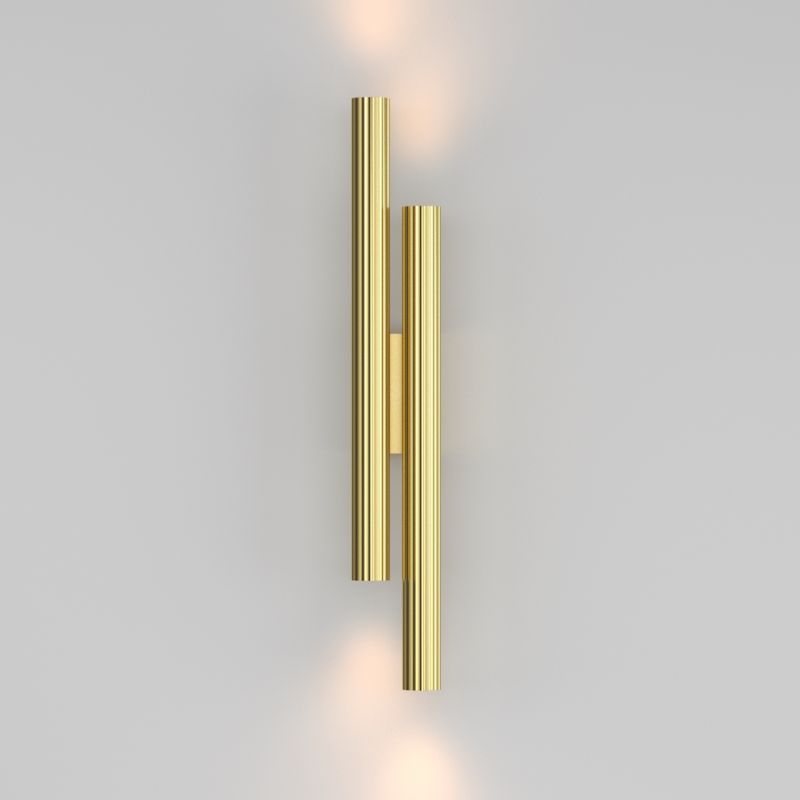 - Calipso - Ribbed Brass LED Wall Lamp Maytoni-C082WL-24W2.7K-BS - Calipso - Ribbed Brass LED Wall Lamp