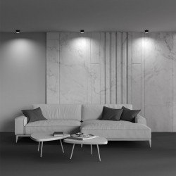 Vega - Black LED Flush Ø 9 cm