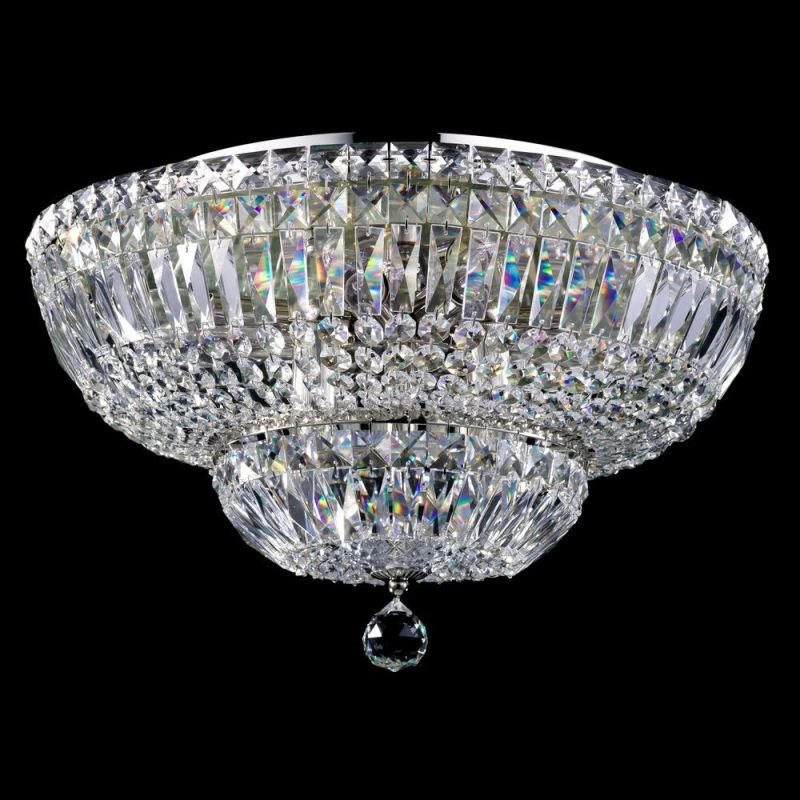 Crystal & Acrylic - Basfor - Crystal Ceiling Lamp ∅ 46 -Nickel Maytoni-DIA100-CL-12-N - Basfor - Crystal Ceiling Lamp ∅ 46 -Nickel