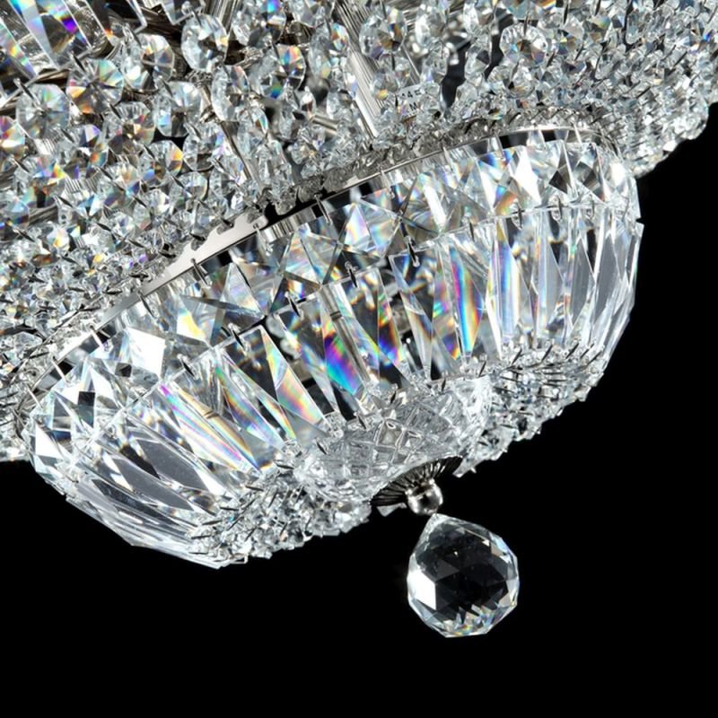 Crystal & Acrylic - Basfor - Crystal Ceiling Lamp ∅ 46 -Nickel Maytoni-DIA100-CL-12-N - Basfor - Crystal Ceiling Lamp ∅ 46 -Nickel