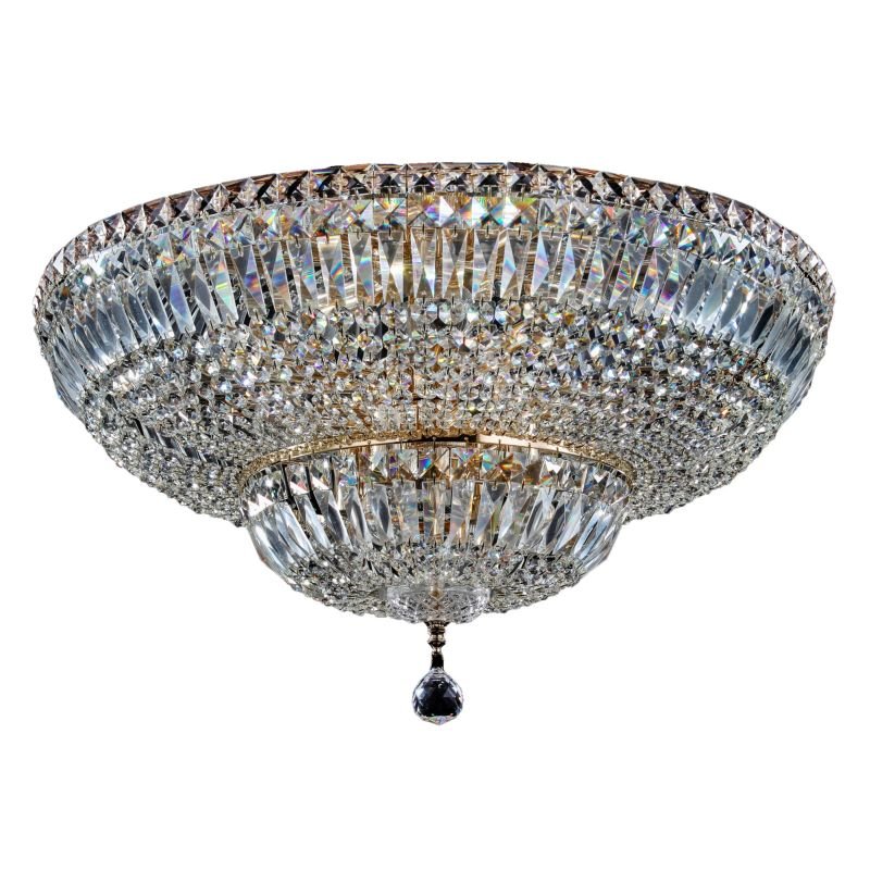 Crystal & Acrylic - Basfor - Crystal Ceiling Lamp ∅ 60.5 - Antique Gold Maytoni-DIA100-CL-16-G - Basfor - Crystal Ceiling Lamp ∅ 60.5 - Antique Gold