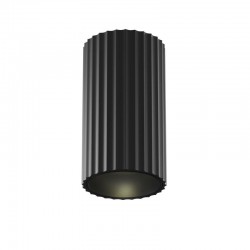 Calipso - Surface-Mounted Ribbed Black Cylindrical Spotlight Calipso - Surface-Mounted Ribbed Black Cylindrical Spotlight