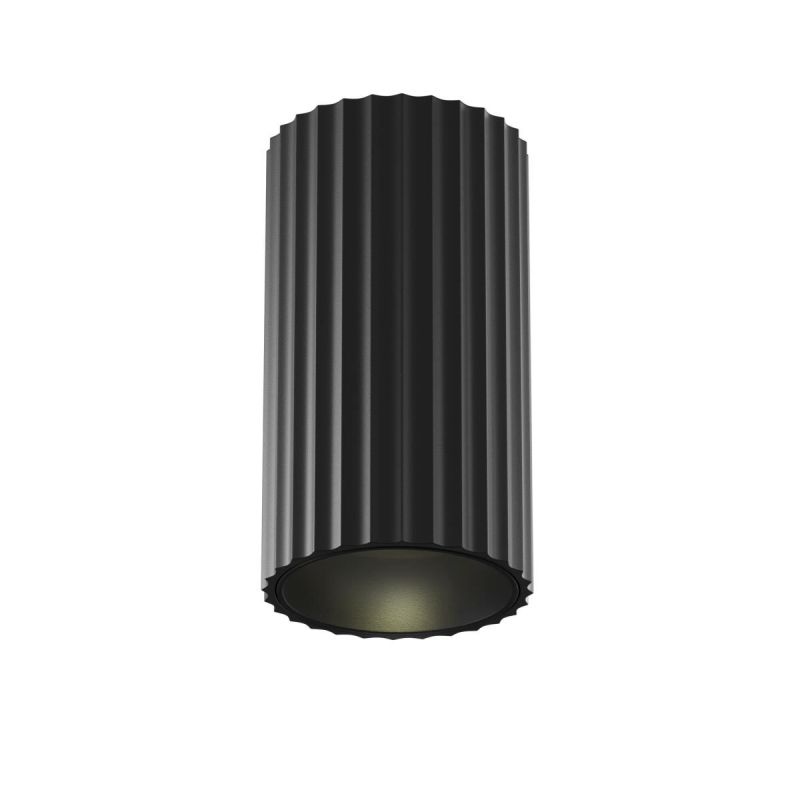 - Calipso - Surface-Mounted Ribbed Black Cylindrical Spotlight Maytoni-C106CL-01-GU10-B - Calipso - Surface-Mounted Ribbed Black Cylindrical Spotlight