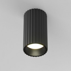 Calipso - Surface-Mounted Ribbed Black Cylindrical Spotlight Calipso - Surface-Mounted Ribbed Black Cylindrical Spotlight