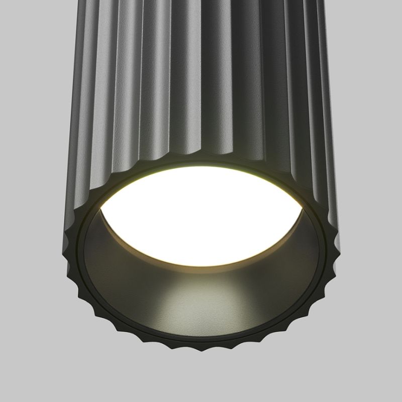 - Calipso - Surface-Mounted Ribbed Black Cylindrical Spotlight Maytoni-C106CL-01-GU10-B - Calipso - Surface-Mounted Ribbed Black Cylindrical Spotlight