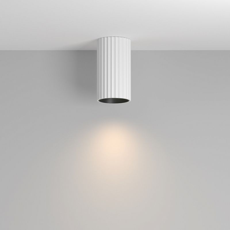 - Calipso - Surface-Mounted Ribbed White Cylindrical Spotlight Maytoni-C106CL-01-GU10-W - Calipso - Surface-Mounted Ribbed White Cylindrical Spotlight