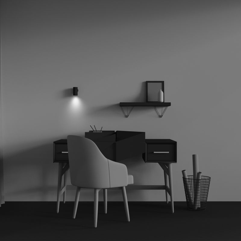 - Calipso - Ribbed Black Wall Lamp Maytoni-C106WL-01-GU10-B - Calipso - Ribbed Black Wall Lamp