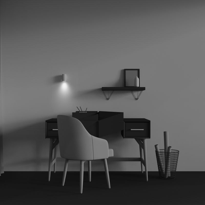 - Calipso - Ribbed White Wall Lamp Maytoni-C106WL-01-GU10-W - Calipso - Ribbed White Wall Lamp