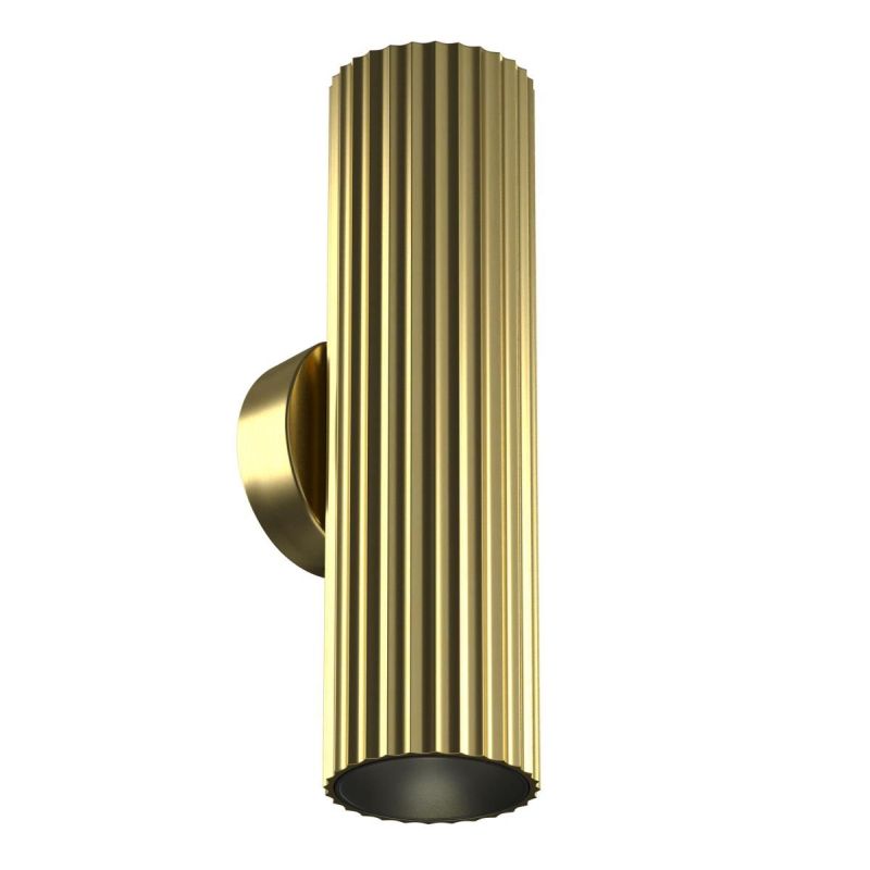 Wall Lights - Calipso - Brass Ribbed Up & Down Wall Lamp Maytoni-C106WL-02-GU10-BS - Calipso - Brass Ribbed Up & Down Wall Lamp