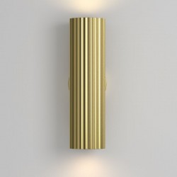 Calipso - Brass Ribbed Up & Down Wall Lamp Calipso - Brass Ribbed Up & Down Wall Lamp