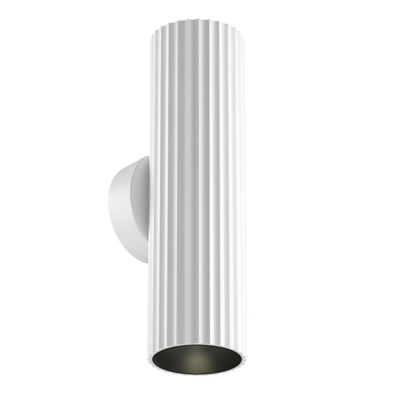 - Calipso - White Ribbed Up & Down Wall Lamp Maytoni-C106WL-02-GU10-W - Calipso - White Ribbed Up & Down Wall Lamp