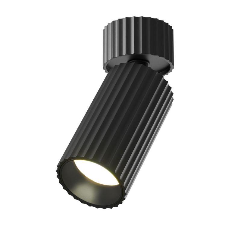- Calipso - Adjustable Ribbed Black Spotlight Ø 5.6 cm Maytoni-C108CL-01-GU10-B - Calipso - Adjustable Ribbed Black Spotlight Ø 5.6 cm