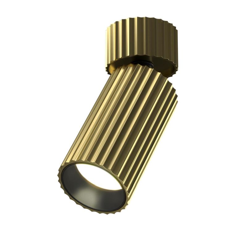 - Calipso - Adjustable Ribbed Brass Spotlight Ø 5.6 cm Maytoni-C108CL-01-GU10-BS - Calipso - Adjustable Ribbed Brass Spotlight Ø 5.6 cm