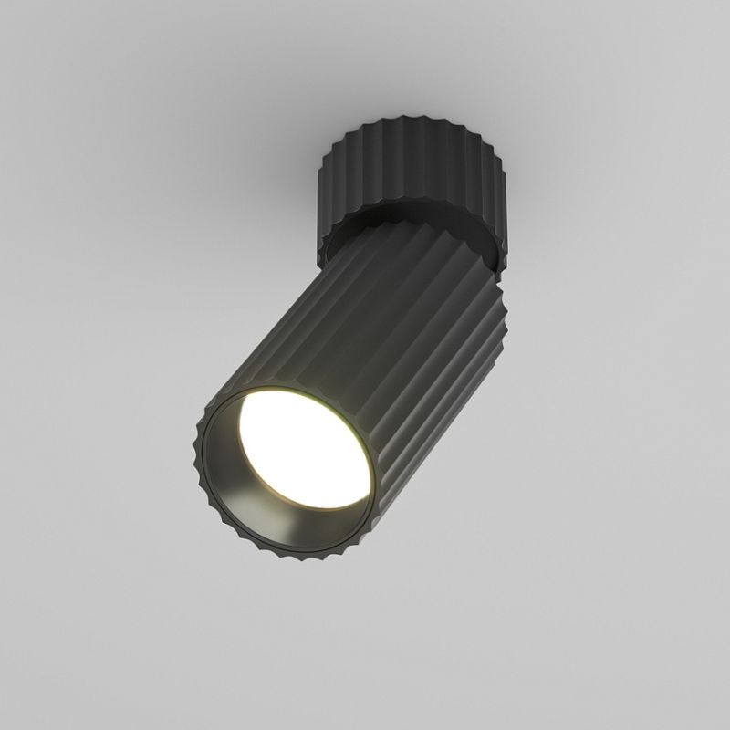- Calipso - Adjustable Ribbed Black Spotlight Ø 5.6 cm Maytoni-C108CL-01-GU10-B - Calipso - Adjustable Ribbed Black Spotlight Ø 5.6 cm