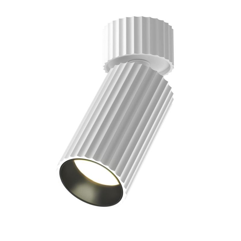 - Calipso - Adjustable Ribbed White Spotlight Ø 5.6 cm Maytoni-C108CL-01-GU10-W - Calipso - Adjustable Ribbed White Spotlight Ø 5.6 cm
