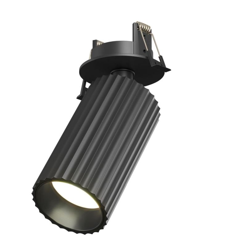 - Calipso - Adjustable Ribbed Black Recessed Spotlight Maytoni-C110CL-01-GU10-B - Calipso - Adjustable Ribbed Black Recessed Spotlight