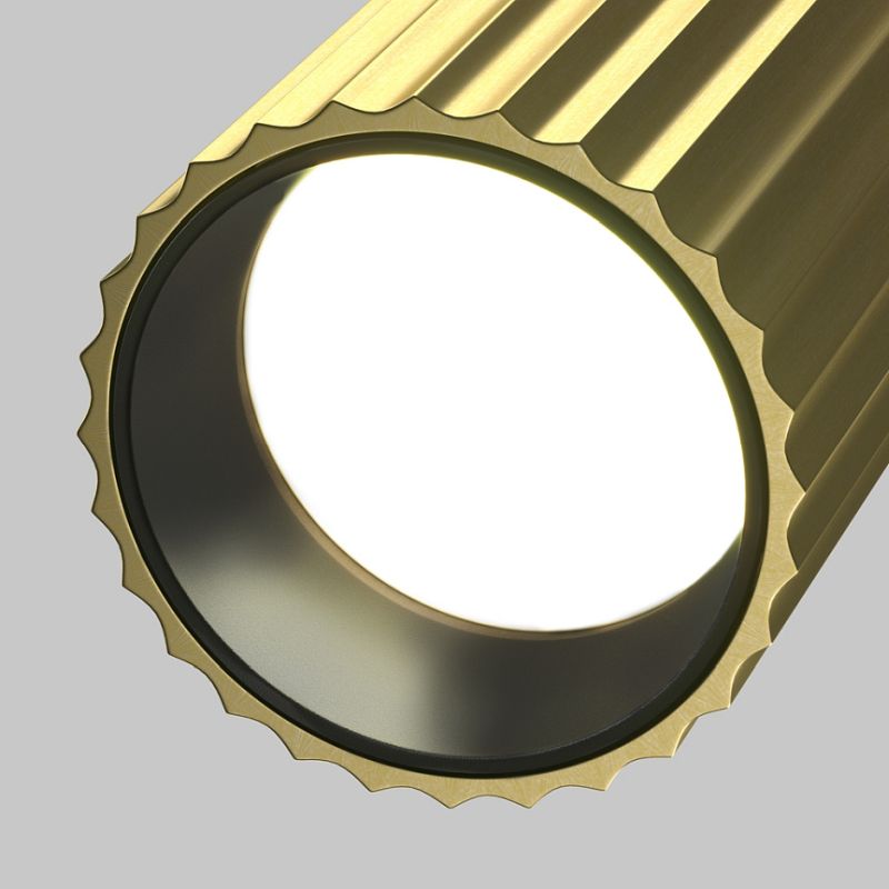 - Calipso - Adjustable Ribbed Brass & Black Recessed Spotlight Maytoni-C110CL-01-GU10-BS - Calipso - Adjustable Ribbed Brass & Black Recessed Spotlight