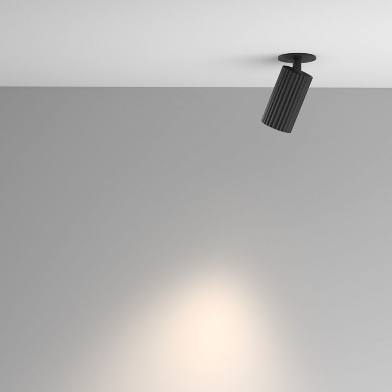 - Calipso - Adjustable Ribbed Black Recessed Spotlight Maytoni-C110CL-01-GU10-B - Calipso - Adjustable Ribbed Black Recessed Spotlight