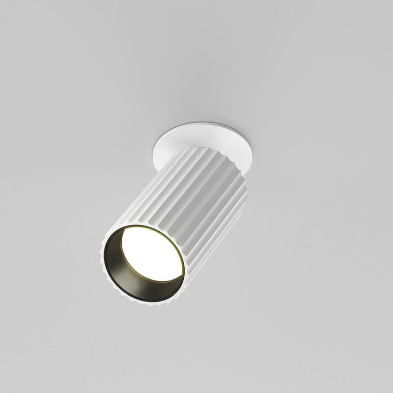 - Calipso - Adjustable Ribbed White Recessed Spotlight Maytoni-C110CL-01-GU10-W - Calipso - Adjustable Ribbed White Recessed Spotlight