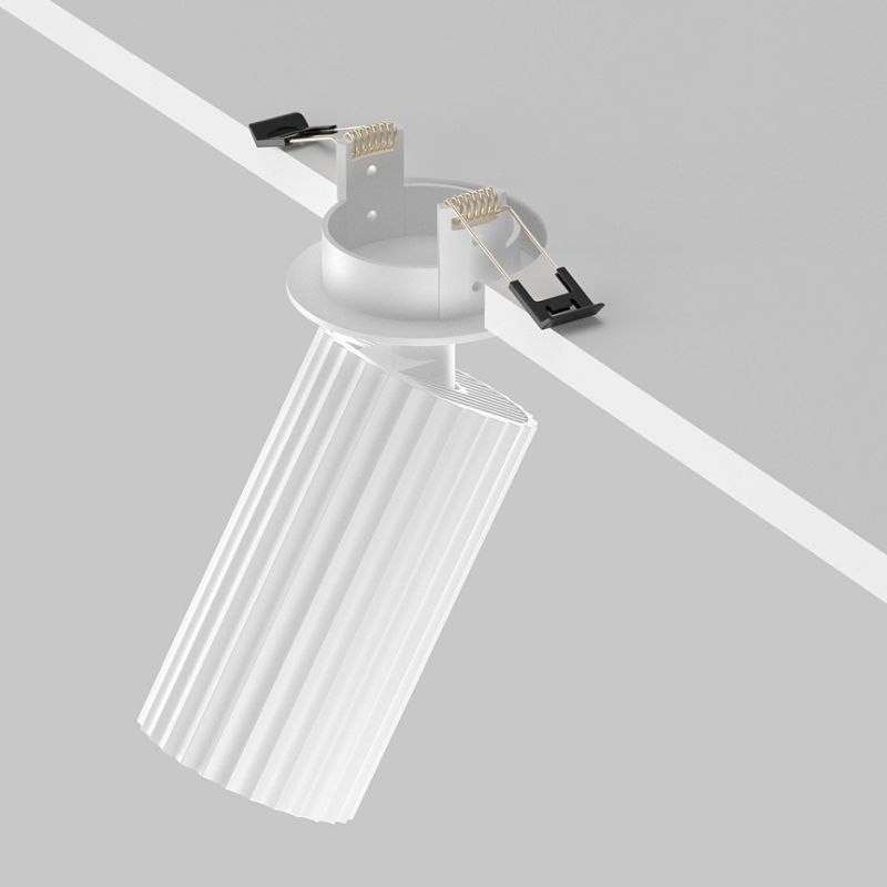 - Calipso - Adjustable Ribbed White Recessed Spotlight Maytoni-C110CL-01-GU10-W - Calipso - Adjustable Ribbed White Recessed Spotlight