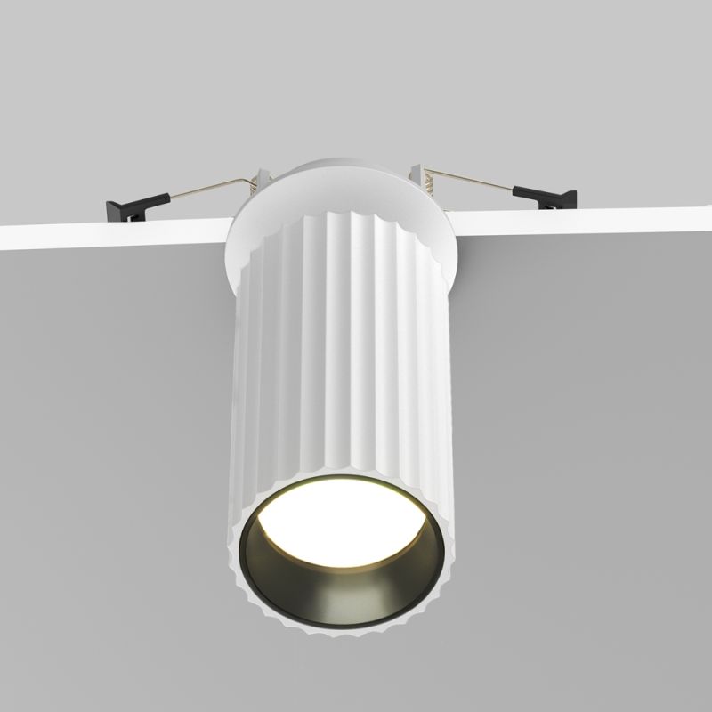 - Calipso - Adjustable Ribbed White Recessed Spotlight Maytoni-C110CL-01-GU10-W - Calipso - Adjustable Ribbed White Recessed Spotlight