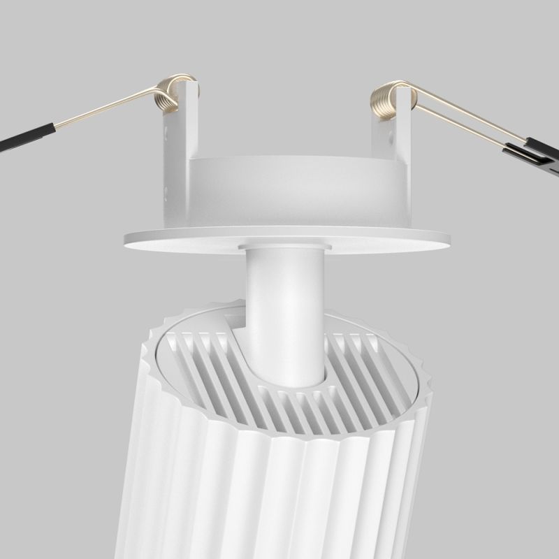 - Calipso - Adjustable Ribbed White Recessed Spotlight Maytoni-C110CL-01-GU10-W - Calipso - Adjustable Ribbed White Recessed Spotlight