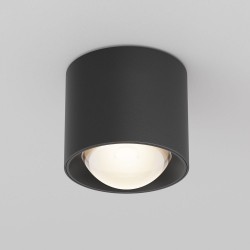 Lens - Surface-Mounted Black Spotlight Ø 9 cm IP44