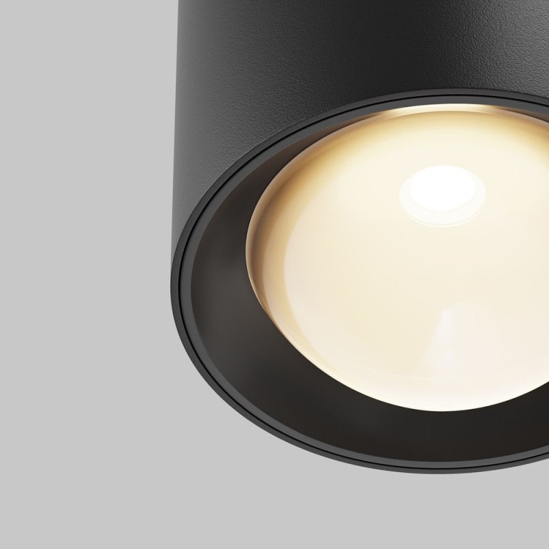 Maytoni-C217CL-15W3K-B - Lens - Surface-Mounted Black Spotlight Ø 9 cm IP44