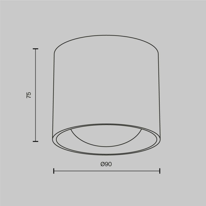 Maytoni-C217CL-15W3K-B - Lens - Surface-Mounted Black Spotlight Ø 9 cm IP44