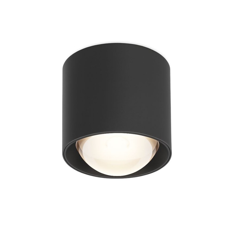 Maytoni-C217CL-15W3K-B - Lens - Surface-Mounted Black Spotlight Ø 9 cm IP44