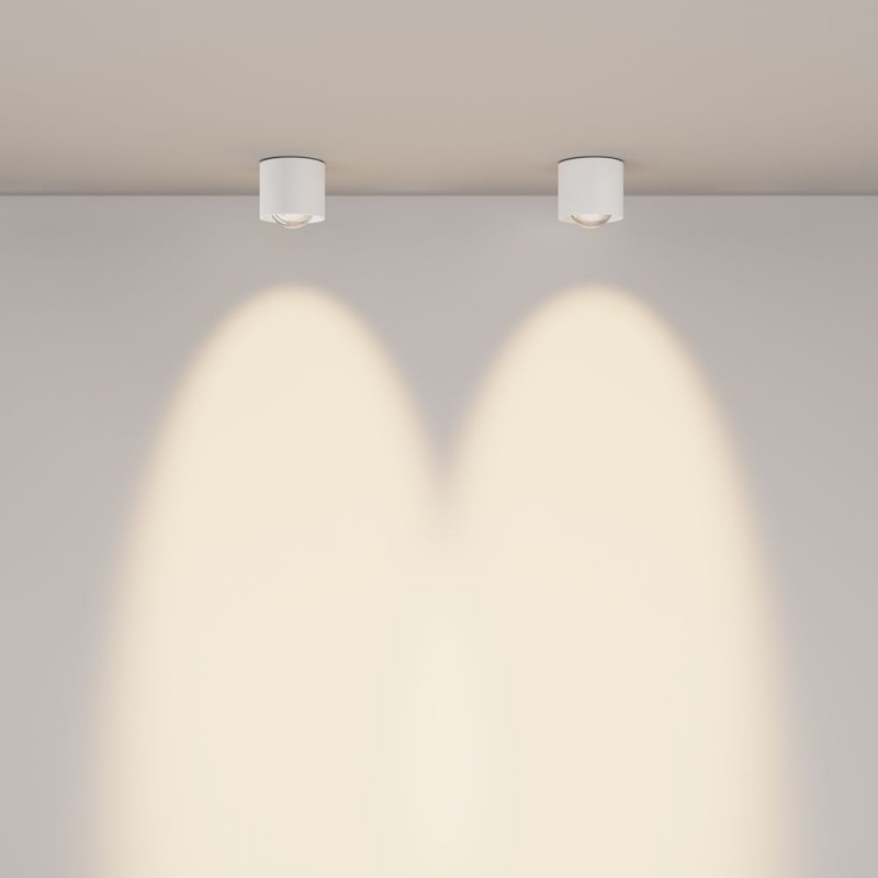 Maytoni-C217CL-15W3K-W - Lens - Surface-Mounted White Spotlight Ø 9 cm IP44