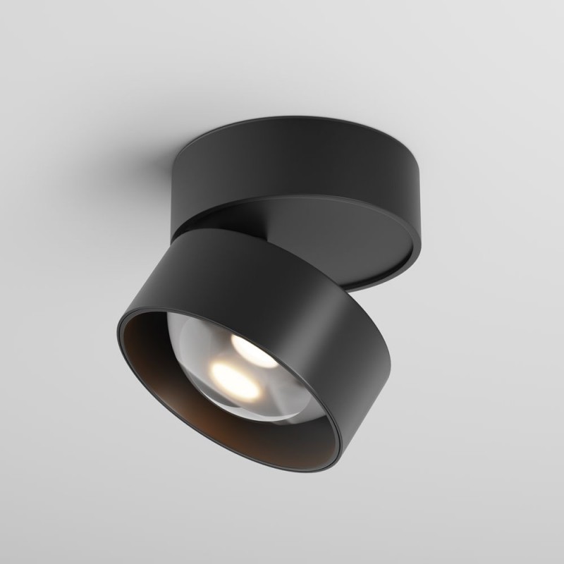 Maytoni-C220CL-12W3K-B - Lens - Black Surface-mounted Spotlight Ø 9 cm