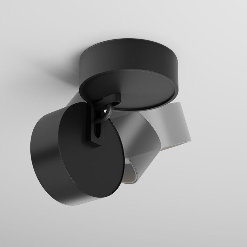 Maytoni-C220CL-12W3K-B - Lens - Black Surface-mounted Spotlight Ø 9 cm