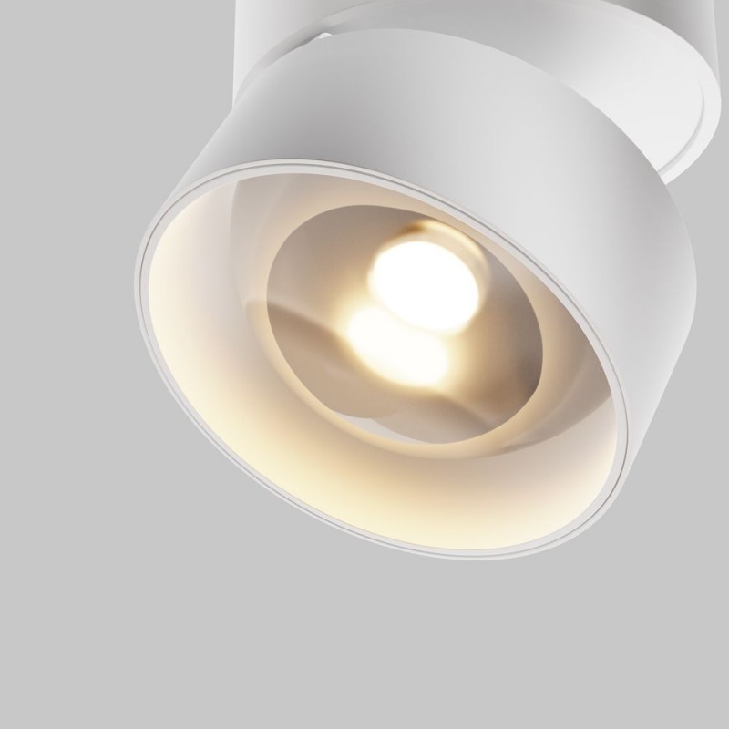 Maytoni-C220CL-12W3K-W - Lens - White Surface-mounted Spotlight Ø 9 cm