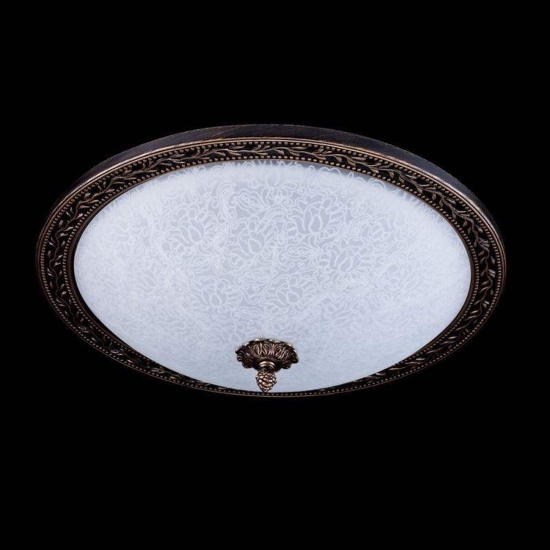 Ceiling Lights - Aritos - Big Pattern Frosted Glass Ceiling Lamp -Bronze Maytoni-C906-CL-04-R - Aritos - Big Pattern Frosted Glass Ceiling Lamp -Bronze
